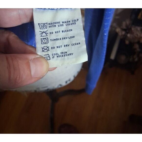 Unionbay Blue Silver Striped Hooded Women's Top - Size Large - Picture 3 of 16